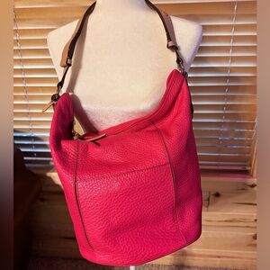 Pink pebbled leather Cole Haan shoulder/crossbody bag